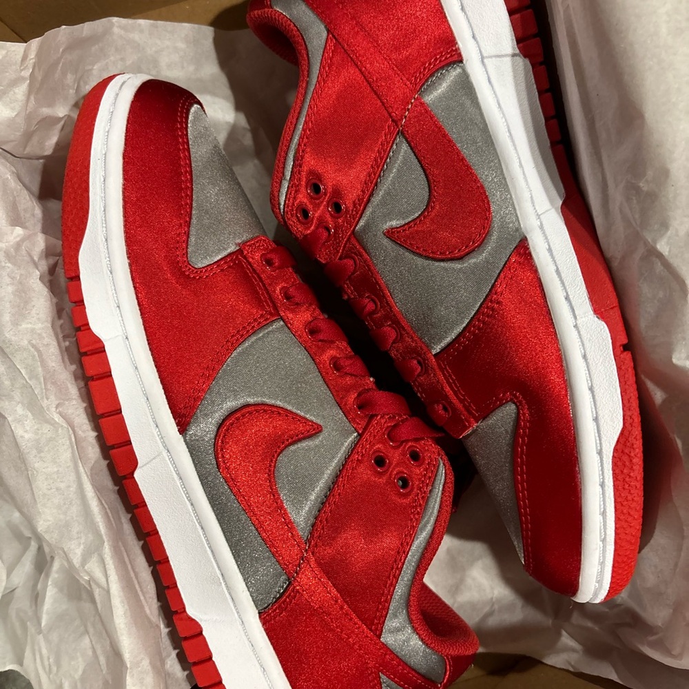 Red and Gray Nike Dunk’s